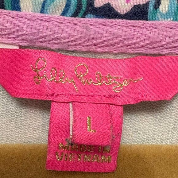 Lilly Pulitzer Kamala Long Sleeve Sweatshirt "Low Tide Navy Jewelry" Large - Picture 5 of 6